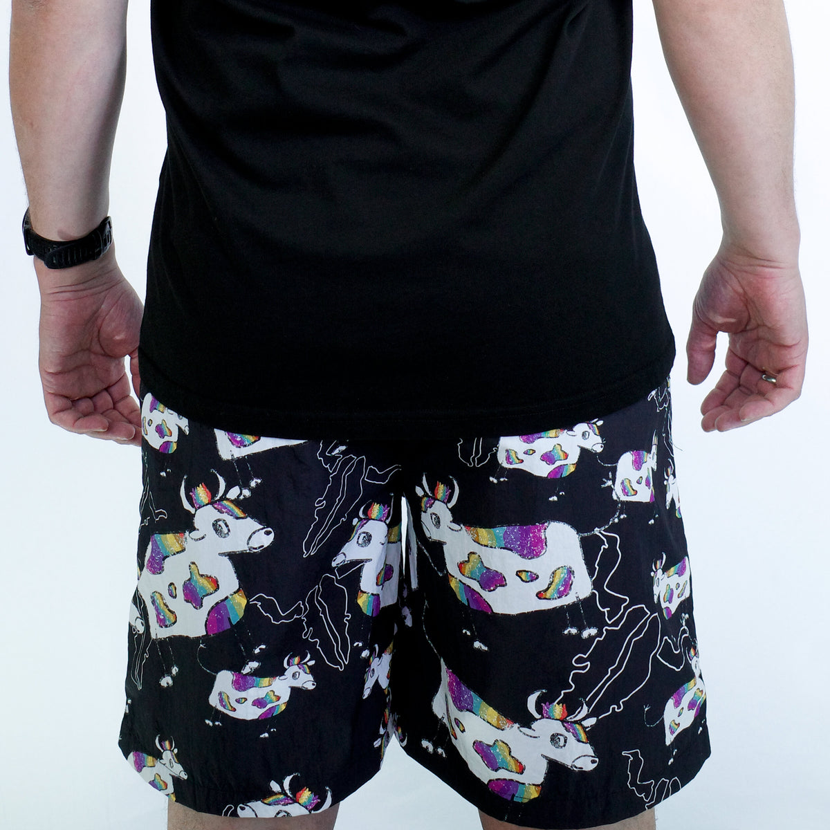 Badeshorts Rainbow Cow